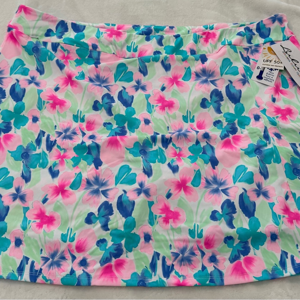 Lulu B Plus Size Pink Petals Skort